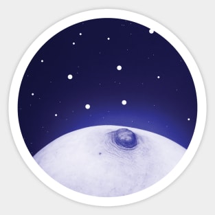 boobmoon blue Sticker